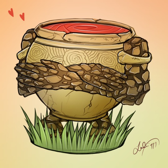 living jar and iron fist alexander (elden ring) drawn by ironna_r