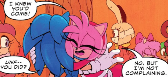 Sonamy! (Amy mistakes Boom Sonic :3 )