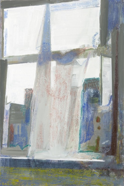 huariqueje: Waving Curtain  -    Piet Raemdonck Dutch,b.1972- Oil and oil crayon on c