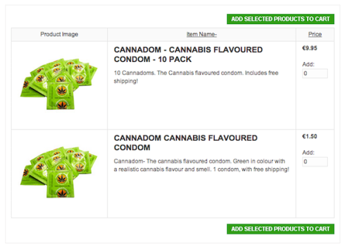 a-crosstown:Cannodom (Weed Flavored Condoms)