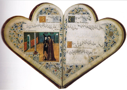 THE HEART BOOK (Denmark, 1550) Is Regarded As The Oldest Danish Ballad Manuscript. It Is A Collection