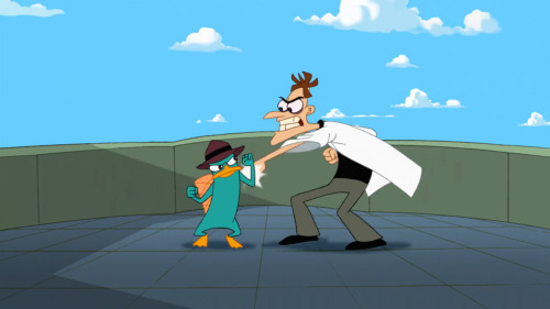 forgottenpnffacts:Doof typically wears a sleeveless black shirt underneath his lab coat (though he o