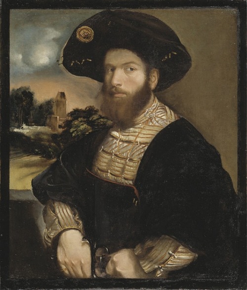 nationalmuseum-swe: Portrait of a Man Wearing a Black Beret, Dosso Dossi, Nationalmuseum, SWEThis ty