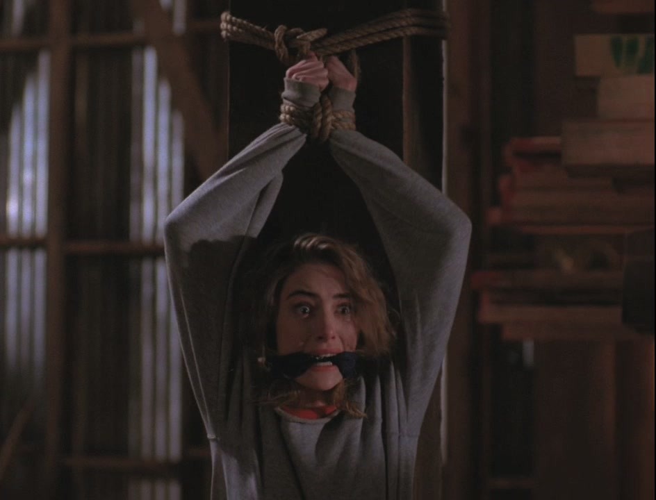 graybandanna:  Madchen Amick tied up and gagged on Twin Peaks.  If you look closely