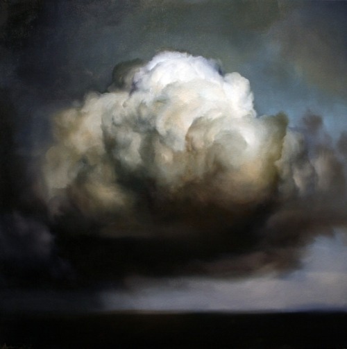 Ambera Wellmann (Nova Scotian, b. 1982 Lunenburg, Nova Scotia) - Cloud #52   Paintings: Oil on Wood