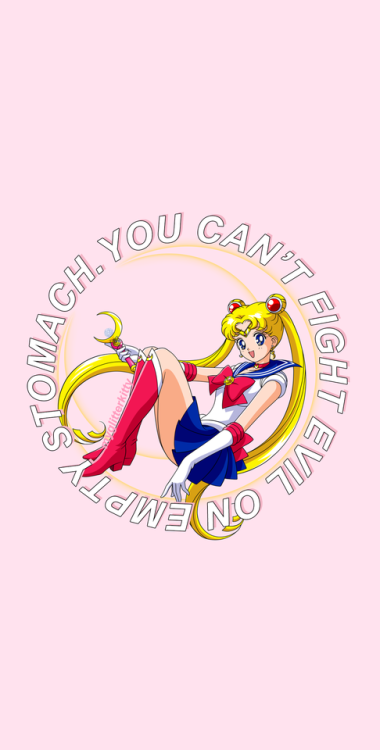 myglitterkitty: YOU CAN’T FIGHT EVIL ON EMPTY STOMACH. Sailor Moon Wallpaper/ background