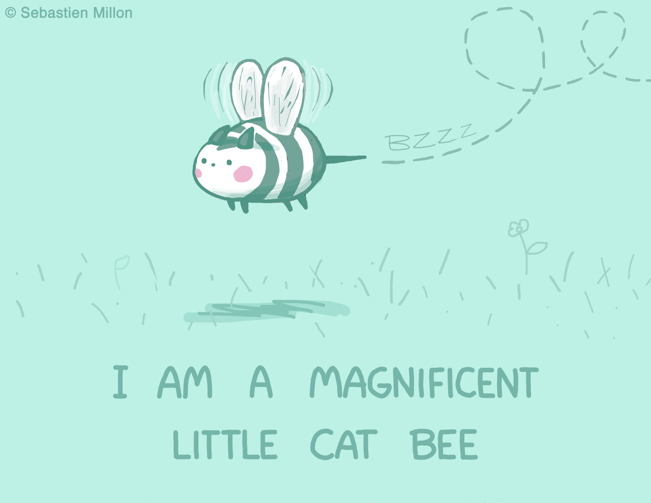 Illustration by ©sebastien millon:
“ “Magnificent Little Cat Bee”
Just a simple little cute one for today :)
”