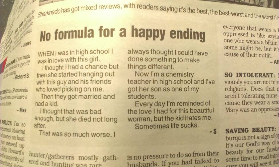 miamiacoda:  DID SOMEONE SERIOUSLY SEND SOMETHING INTO A NEWSPAPER PRETENDING TO