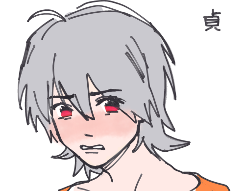 i like to draw blushing kaworu &mdash;&gt; thinks about ep 24 i was born to meet you scene