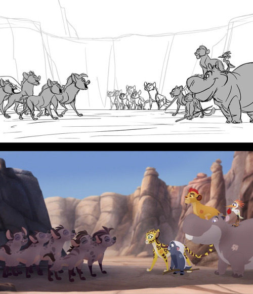Some more Lion Guard storyboards! This time from an episode called “The Hyena Resistance,&rdqu