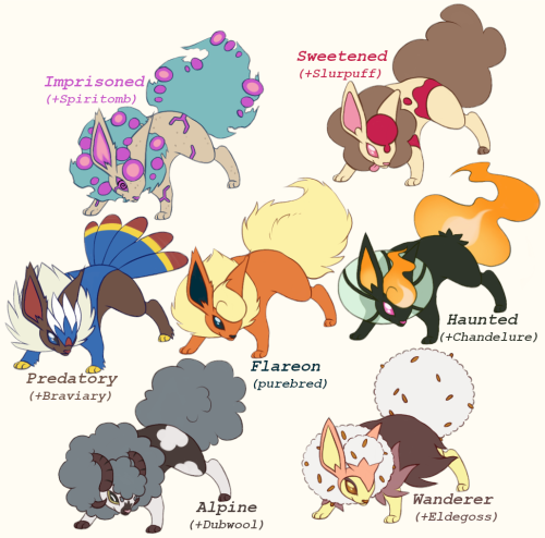 Flareon fusions! I only did four this time because I feel like I’ve ...