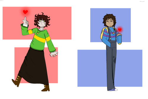 my interpretation of the undertale kids!! i have to say, my interpretation of them have changed a lo