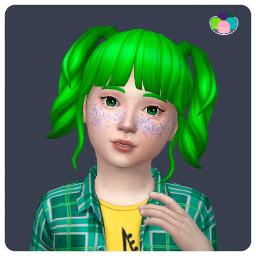 kissalopa: @sehablasimlish’s Lisa Hair in Sorbets Remix  Requires: Child Mesh (TSR), Toddler M