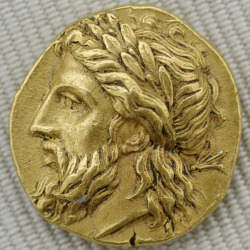 lionofchaeronea:  Zeus, wearing a gold crown.