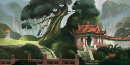 KUNG FU PANDA(2003) PhotoshopDreamworks AnimationVisual Development paintings for KFP 1. Po in the t