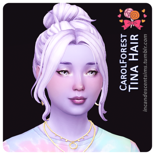 @carolforest’s Tina Hair recoloured in @berrygameplay’s Candy Shoppe Collection Pal