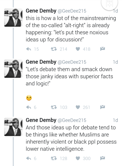 sitta-pusilla: Gene Demby explains the Overton Window “[Trevor] Noah isn’t wrong that compromise and good-faith are necessary for functional politics. But. There’s this idea in media studies called the Overton Window. Basically, the MSM defines