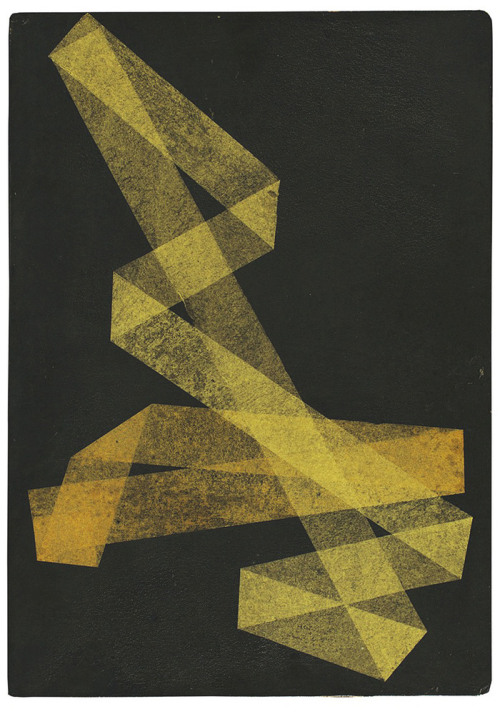 alfiusdebux:  Hermann Glöckner. Zwei weisse faltungen auf schwarz, 1933                 [source] 
