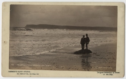 ucsdspecialcollections:Moonlight scene on Coronado Beach, circa 1890A photograph mounted on card