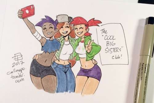 chillguydraws: callmepo: Enid, Wendy Corduroy, and Frankie Foster have a lot in common.  Now kiss cam!  YES! <3