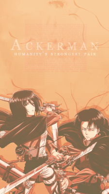 chromelusterkudou:    Levi and Mikasa Ackerman