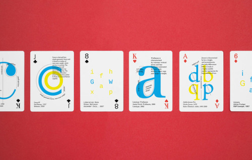 Typography playing cards by Anastasia Musaeva and Svyat Vishnyakov