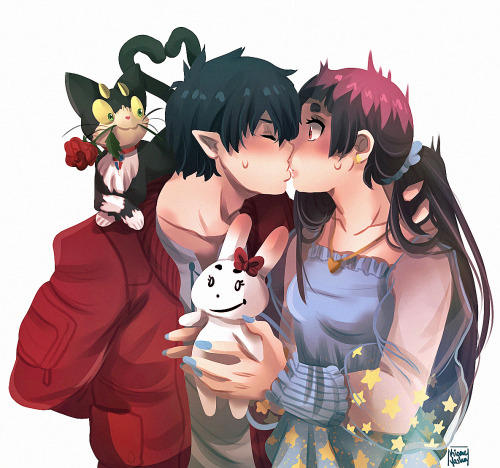 kiome-yasha: Rizumo kiss as my chocolate for a early Valentine’s day ;w;. Thank you!