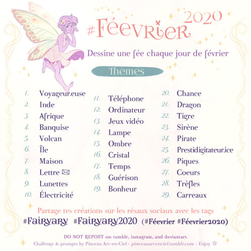 Fairyary 2021! ✨Previous years (2018-2020) Fairyary prompts recap post (English and French versions)