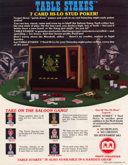 vgprintads:  ‘Table Stakes’[ARC] [USA] [FLYER] [1983]via @flyerfever