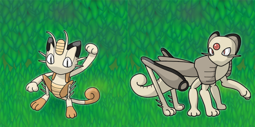  Bug retypes of the Meowth line 