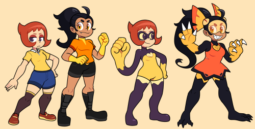 More Firesoup gals art and doodles from this year, been wanting to draw more of them.