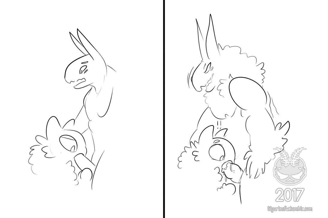 lilyartnsfw:  lily x werewolf dravos doodles!!!!   Do not repost/Use this art without