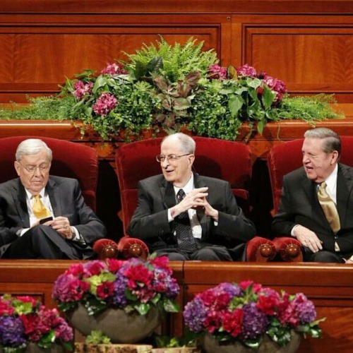 Holland: Bro, are you texting? Hales: He totally is. Ballard: I’m checking out the #ldsconf me