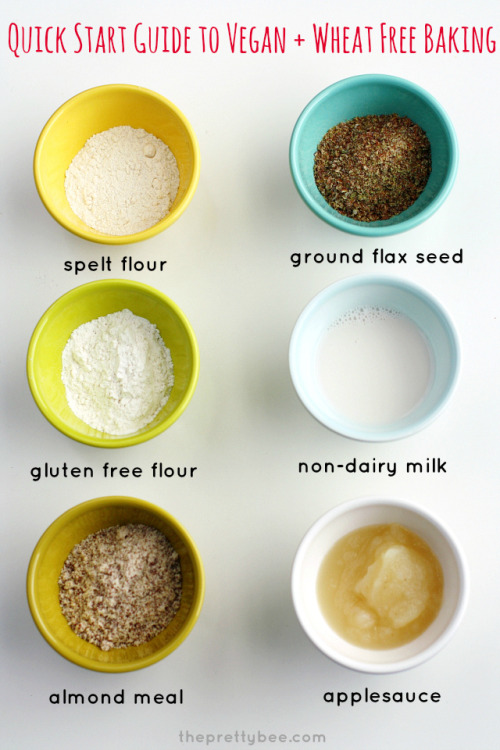 tinykitchenvegan:Easy Substitutions for Vegan and Wheat Free Baking