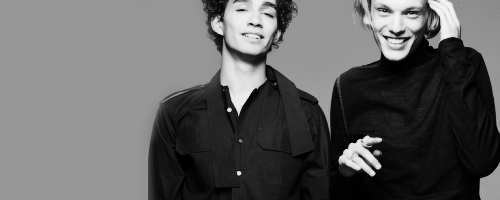dailyjamiebower:  Jamie Campbell Bower and Robert Sheehan by Jermaine Francis  Needs more Robert Sheehan