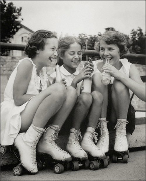 Girls, Soda Pop and Rollerskates, 1950s