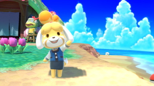 Retsuko skin in-gameAll Isabelle colors use the same eyes, so now they all have Retsuko’s eyes.