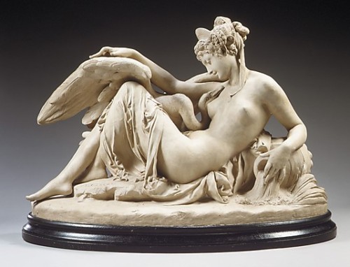 hismarmorealcalm:Albert-Ernest Carrier-Belleuse  Leda and the Swan  circa 1870  Cast 