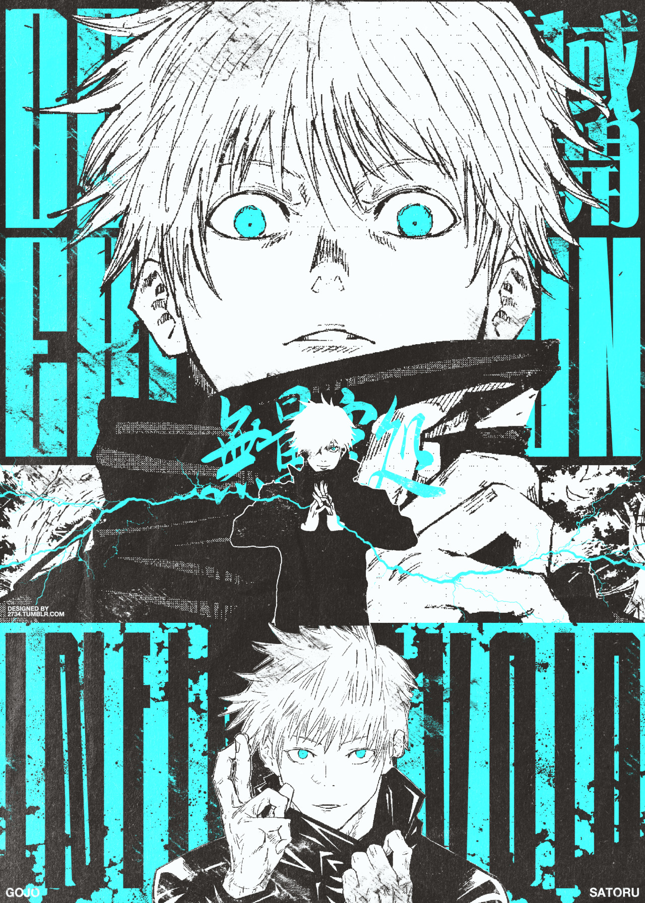  NESTLDEC Anime Jujutsu Kaisen Poster Gojo Satoru