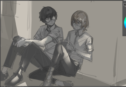 some p5 sketches cause I finished p5r last week and have been obsessing over it (akechi specifically