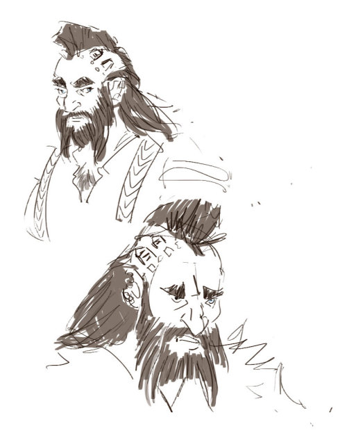 syntheticcathedral: have some fem!Dwalin sketches