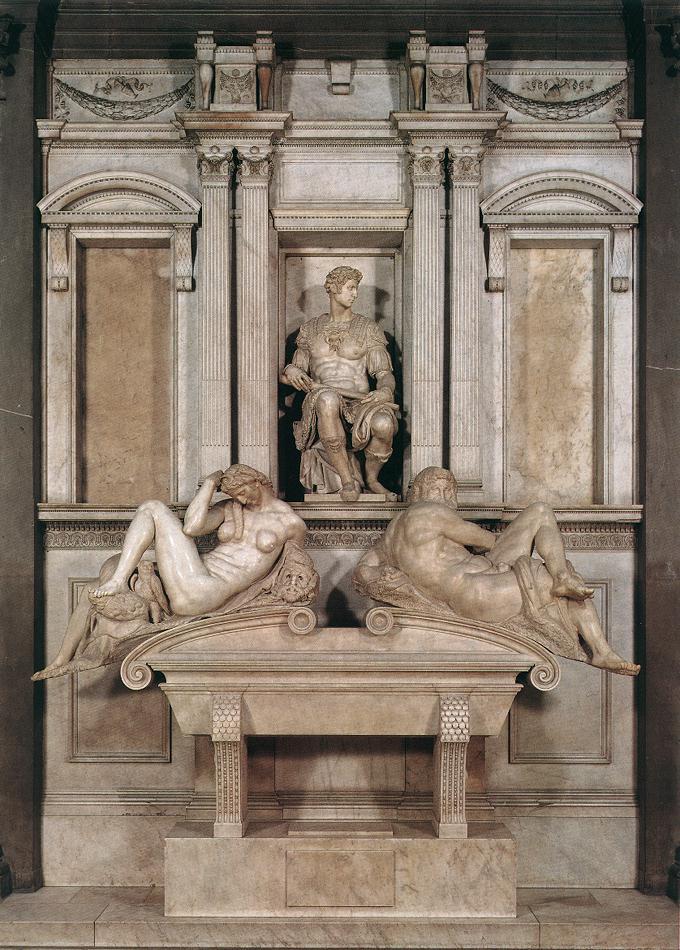 artist-michelangelo:Tomb of Giuliano de Medici, 1533, Michelangelo Buonarroti