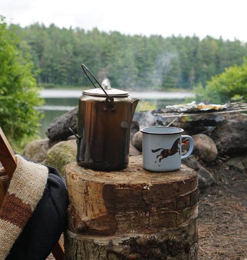 Camping coffee is the most satisfying coffee. Like, we had to build a fire to brew this. #questionev