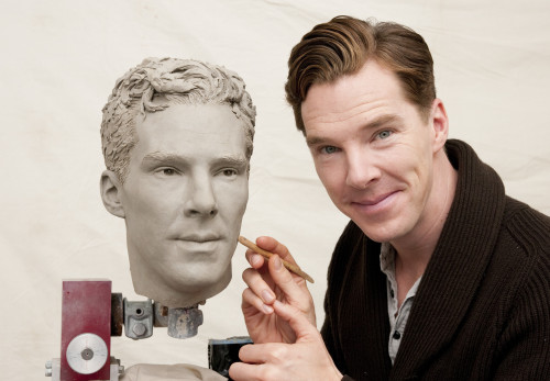 fyantagonist: Benedict Cumberbatch helps Madame Tussauds artists out with the early sculpting for hi