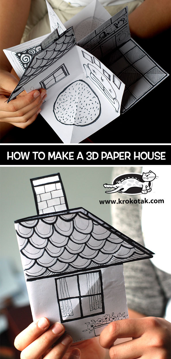 krokotak  DIY Paper Hand Fan