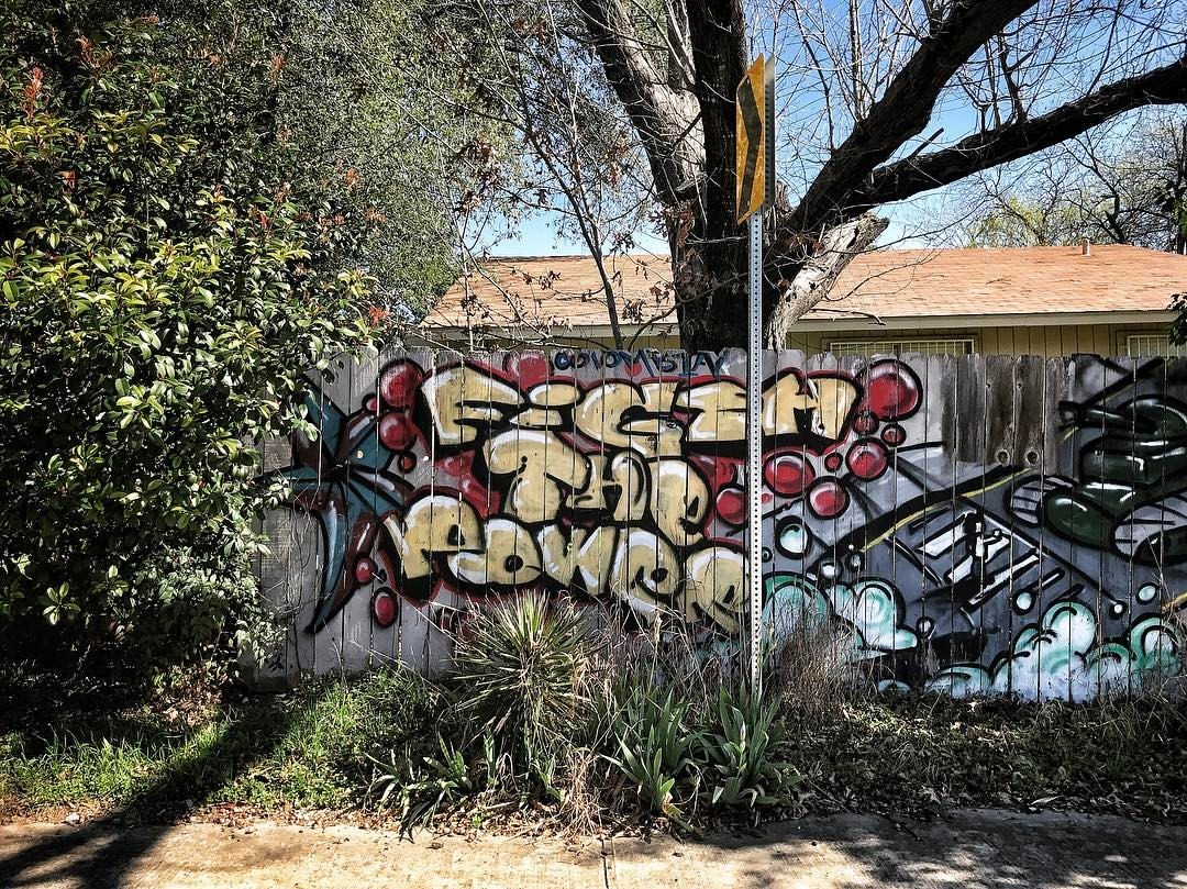 Street art in a neighborhood targeted by immigration arrests (Austin TX)