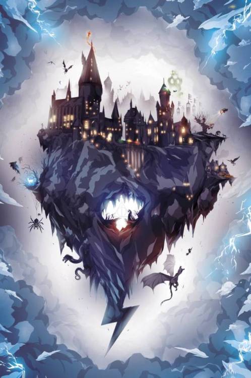 pixalry:Hogwarts Illustration - Created by Justin Currie