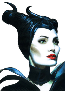 ilojleenart:  A coloured pencil portrait of the beautiful Angelina Jolie as Maleficent, finished in the end! :)A4, coloured pencils, white ink, 8B pencil. Time: ~25h.dA | FB | More drawings of mine 