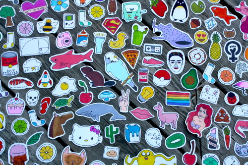 daisies-and-goliath:  Stickers By Erin Giveaway I have been making stickers for awhile now and recently friends have been suggesting that I sell them. So to celebrate (and promote) the opening of my etsy shop I will be giving away 50 of my hand drawn