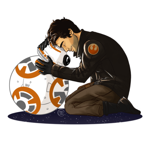 noksindra:Family pic - Poe Dameron &amp; BB-8 I love them so much ;_;